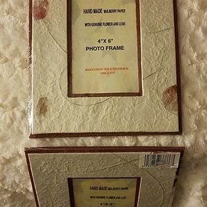 Two Hand Made Mulberry Paper Photo Frames